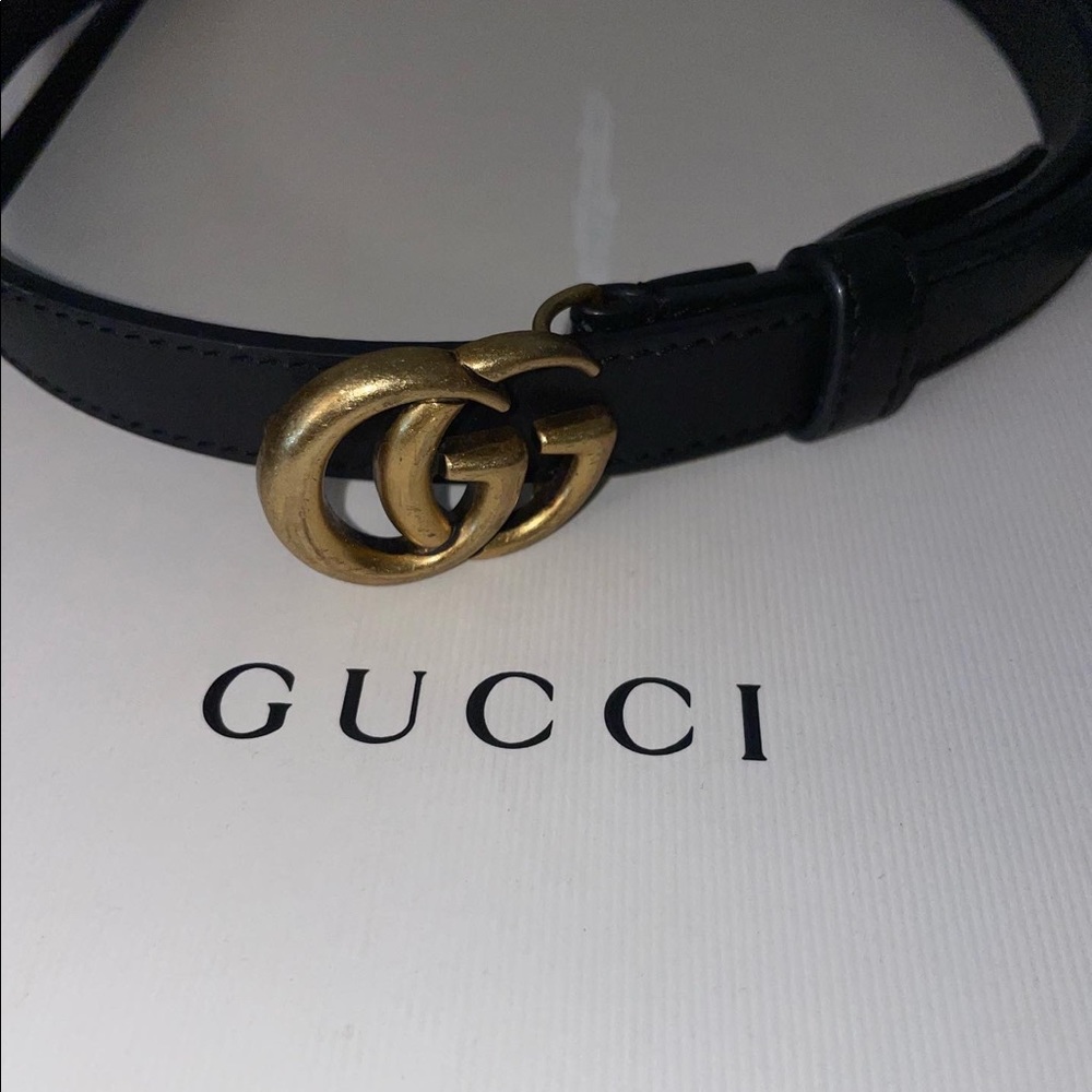 Gucci skinny belt